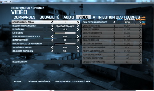Battlefield 3 : Les options graphiques
