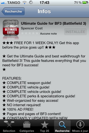 Ultimate Guide for BF3 (Battlefield 3) sur iphone gratuit