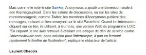 Megaupload nouveau serveur et Anonymous ?