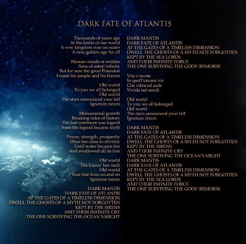 La chanson Dark fate of atlantis du groupe Rhapsody gratuite