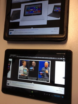 Comparaison entre la tablette Acer iconia tab A700 et ipad 3