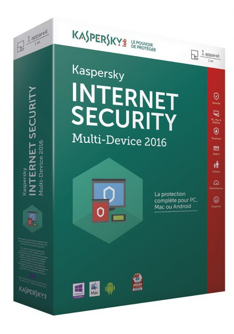 Les nouveautés dans Kaspersky internet security 2016