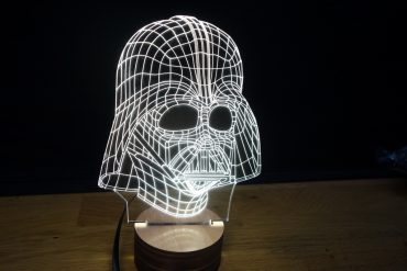 Test de la lampe 3D Wood Mood Lamp Bulbing Light Star Wars Darth Vader