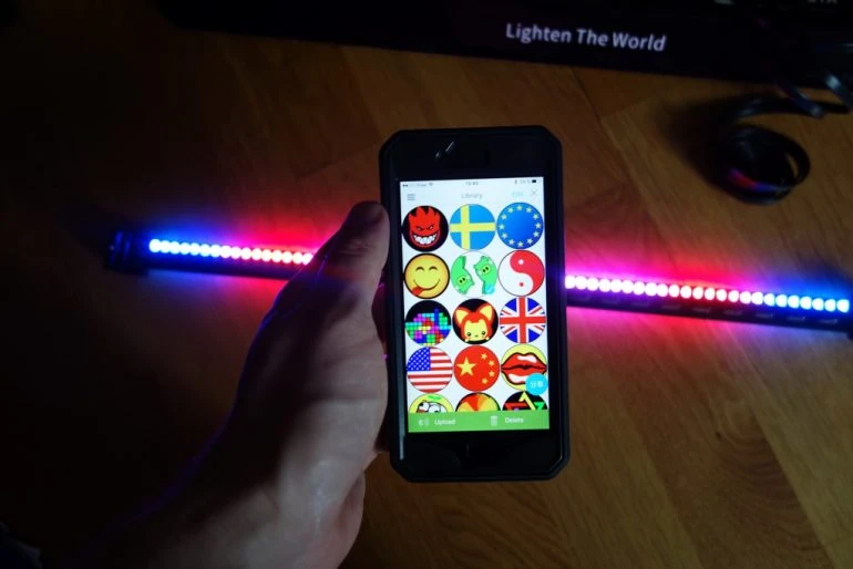 Test de la barre led pour vélo XuanWheel