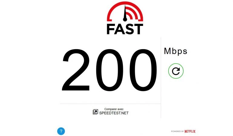 Mesure de la vitesse Netflix avec Wibox