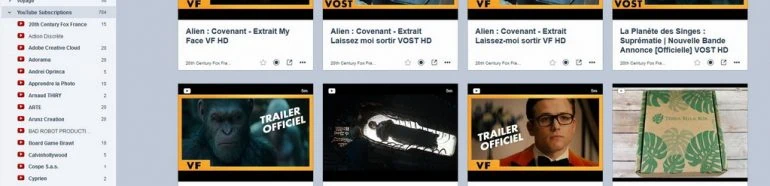 Exporter ses souscriptions (subscriptions) youtube en RSS