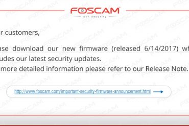 Correction des bugs de sécurité Foscam