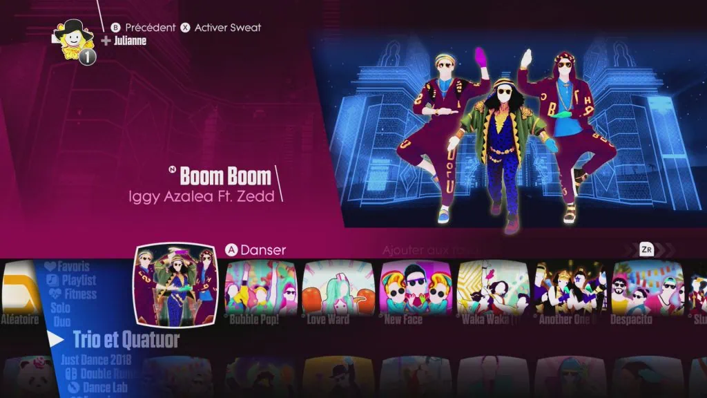 Just dance 2018 Nintendo Switch playlist