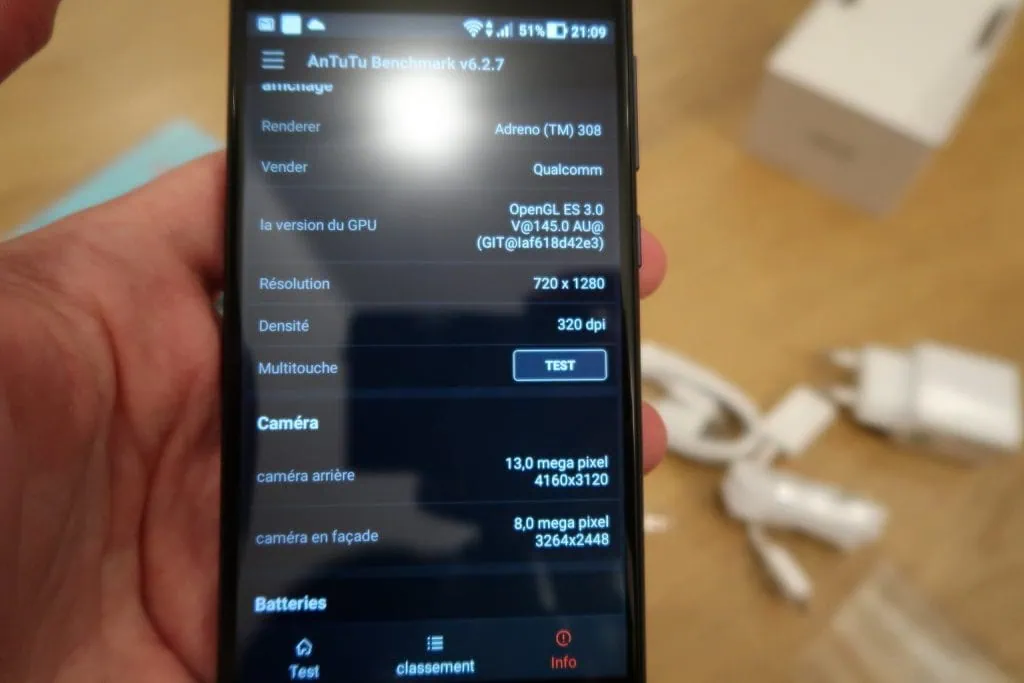 Test du smartphone Asus Zenfone 4 Max ZC520KL