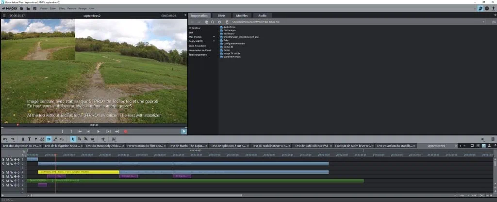 Test de Magix video deluxe plus 2018