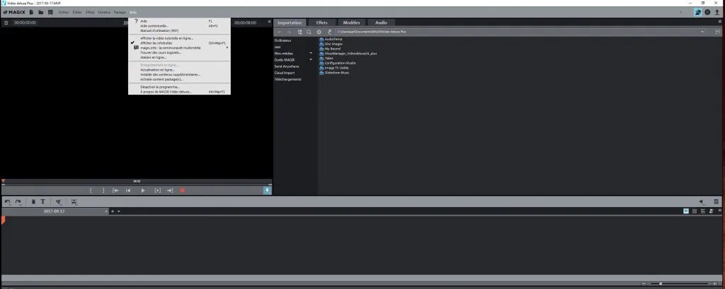 Test de Magix video deluxe plus 2018