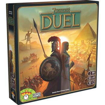 7 wonders Duel, la version 2 joueurs du célèbre jeu édité par Repos Production