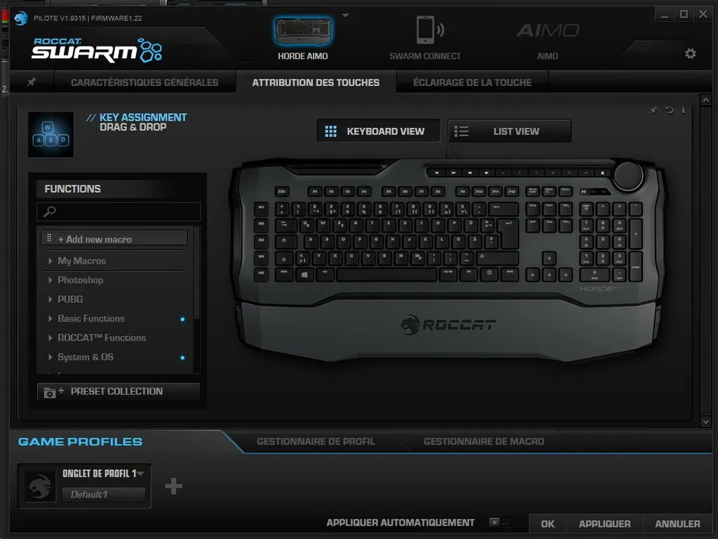 Test du clavier ROCCAT Horde AIMO