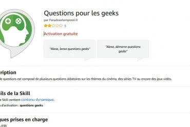 Questions pour les geeks sur Alexa