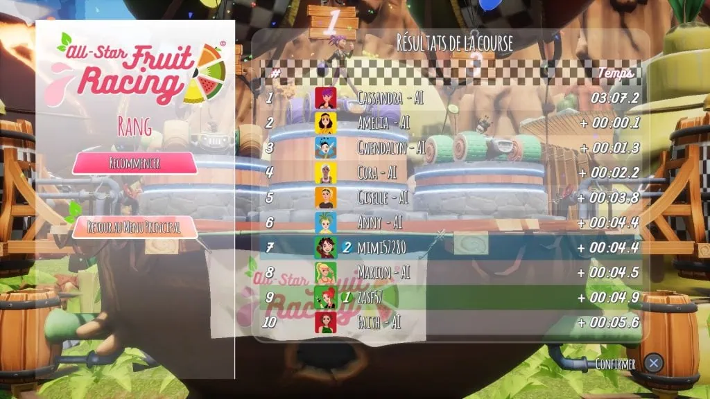 Test de All-Star Fruit Racing sur PS4