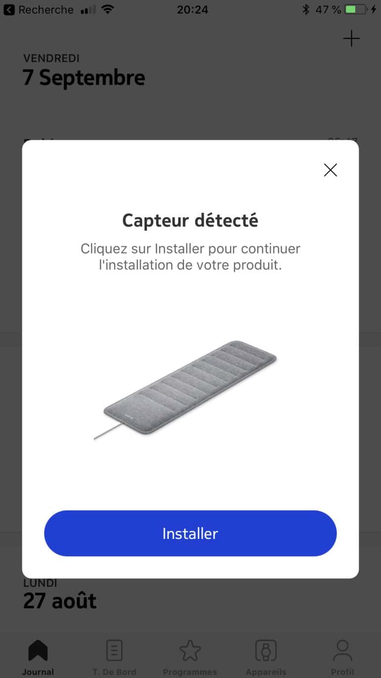 Test du Withings Sleep
