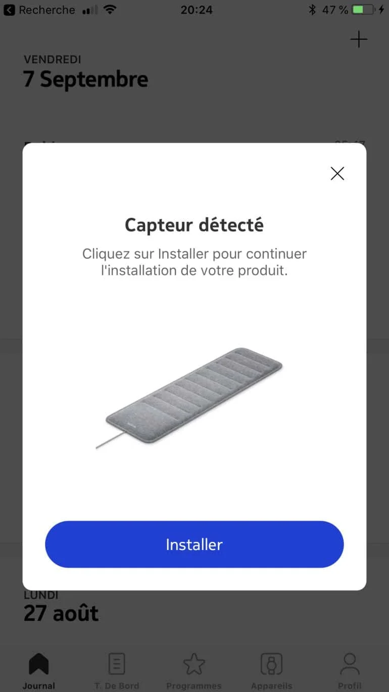 Test du Withings Sleep