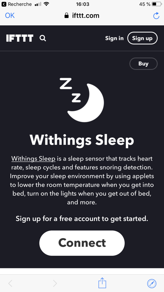 Test du Withings Sleep
