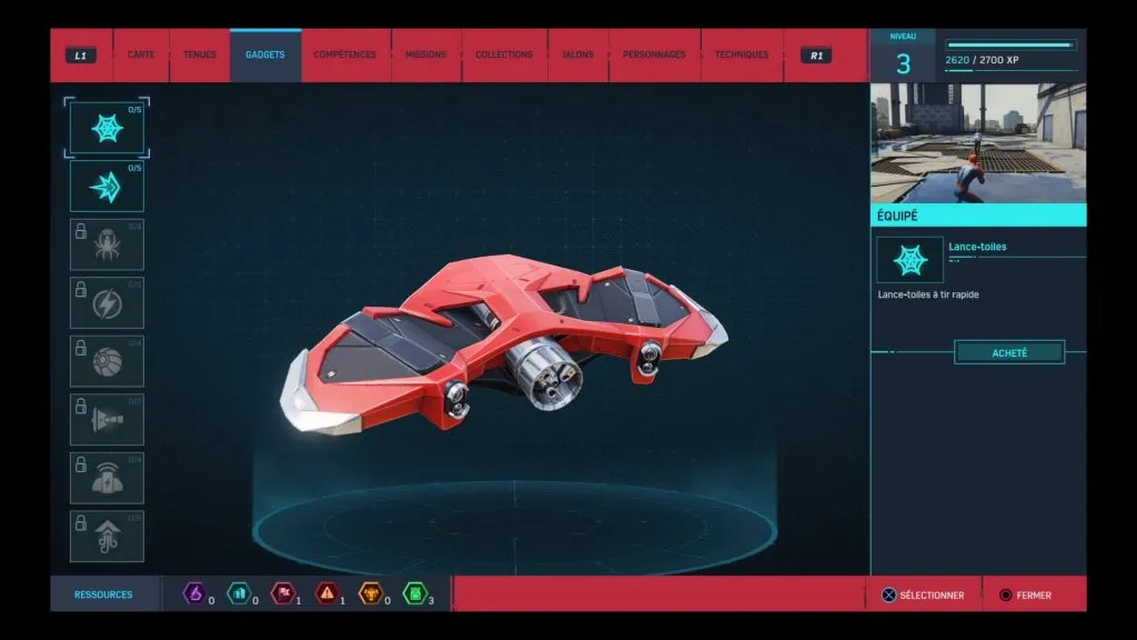 Test Marvel's spider-man ps4 arme