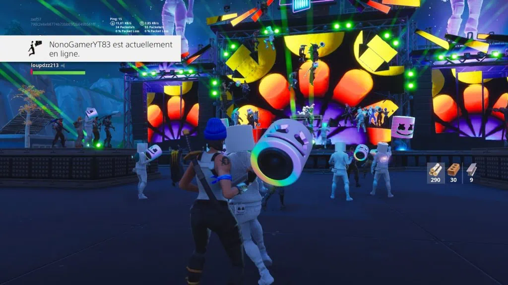 Fortnite avec Dj Marshmello