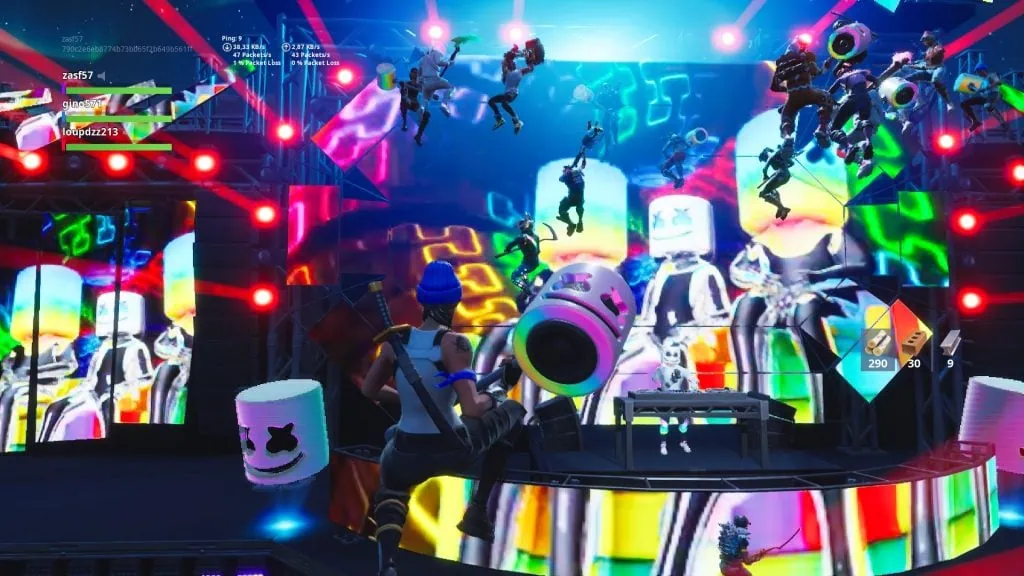 Fortnite avec Dj Marshmello