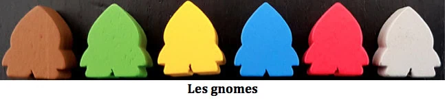 les gnomes du jeu Gnomopolis de Conclave Editora