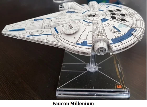 Star Wars X-Wing, le Faucon Millenium de Lando chez Fantasy Flight Games
