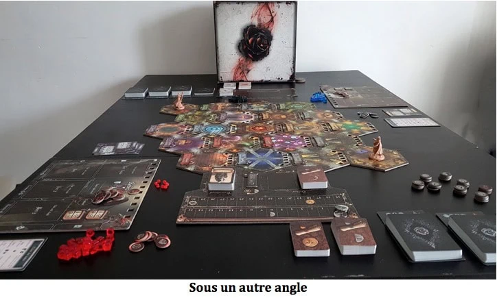 Black Rose Wars plateau de jeu avec les cartes et jetons