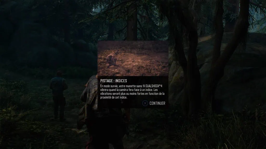 Recherche d'indice dans Days Gone