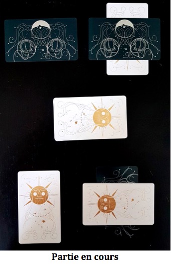 Test de Moonsun, un casse-tête de cartes pour 2 chez Elemon Games
