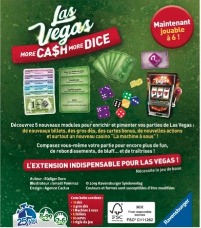 Test de Las Vegas More Ca$h More Dice de Rüdiger Dorn chez Ravensburger