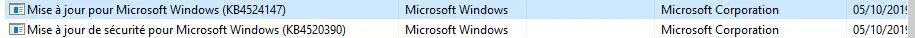 Mise à jour windows KB4524147