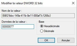 nouvelle clé base de registre