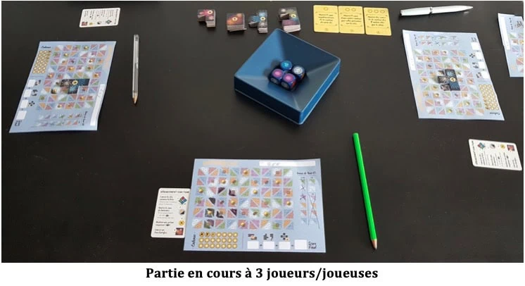 Test de Lanterns Dice de Chris Bryan chez Renegade Game Studios et Origames