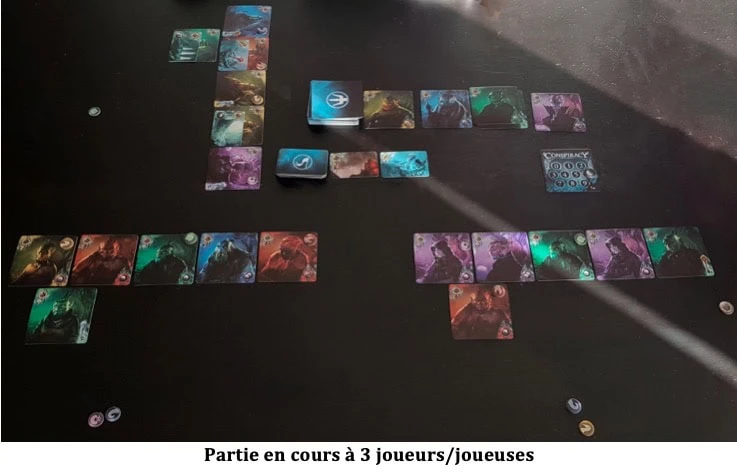 Test de Conspiracy de Bruno Cathala et Charles Chevallier chez Bombyx