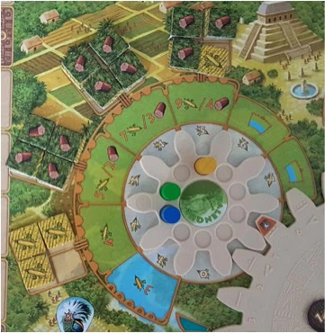 Test de Tzolk’in, le calendrier Maya, de Daniele Tascini et Simone Luciani chez Iello
