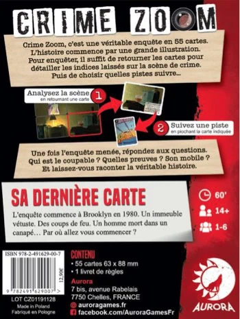 Test de Crime Zoom : Sa dernière Carte de Stéphane Anquetil chez Aurora