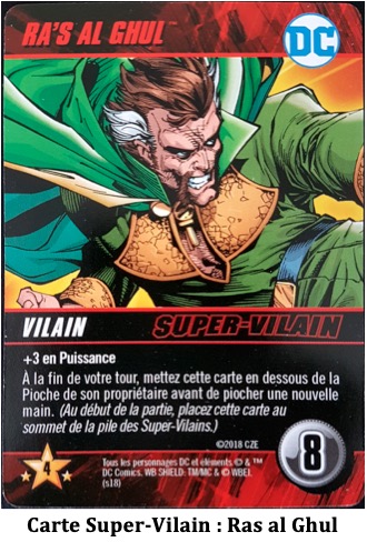carte super-vilain : Ras al Ghul de DC Comic Deck-Building Game