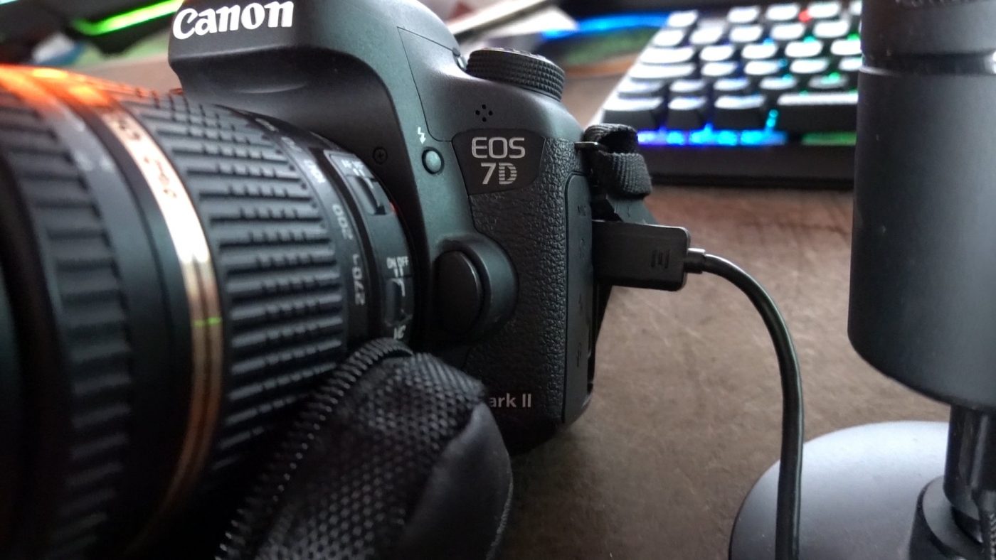 Canon EOS 7D Mark II connecté sur PC