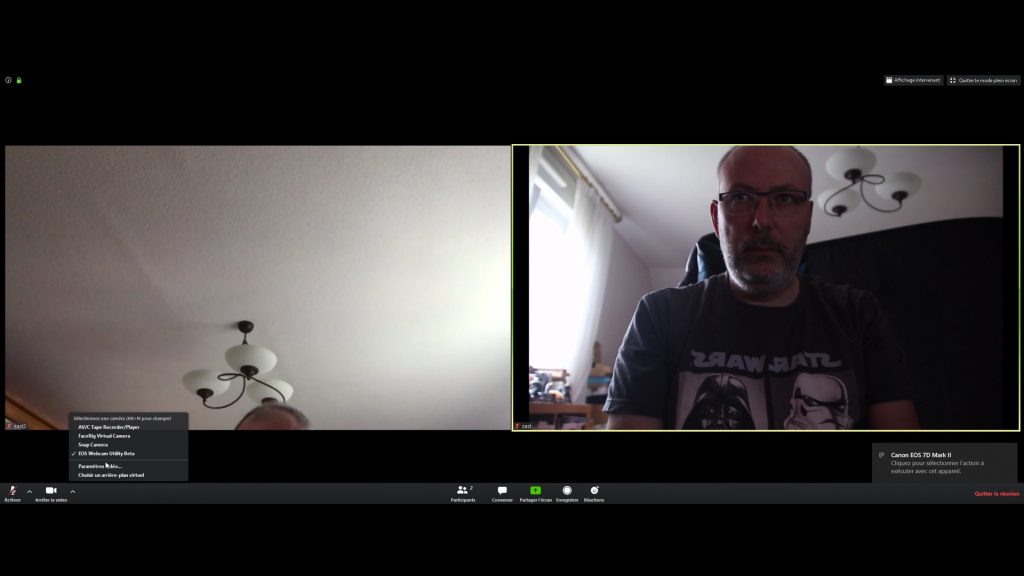 Zoom avec EOS webcam utility beta