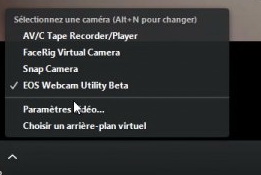 Comment utiliser un reflex Canon en Webcam avec EOS webcam utility