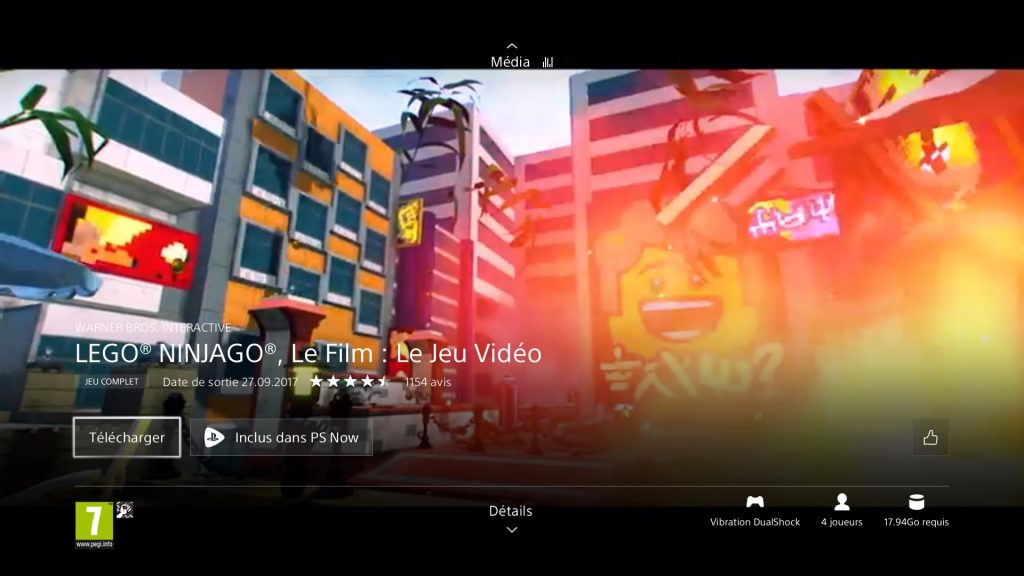 Lego Ninjago le film le jeu vidéo gratuit sur Playstation store