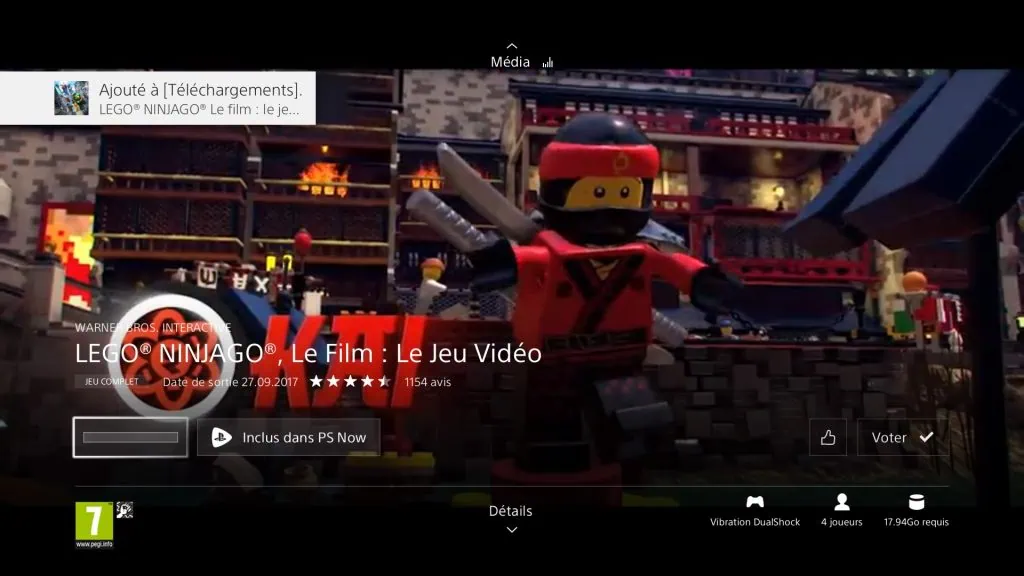 LEGO NINJAGO Le film le jeu vidéo gratuit sur PS4, PC et XBOX