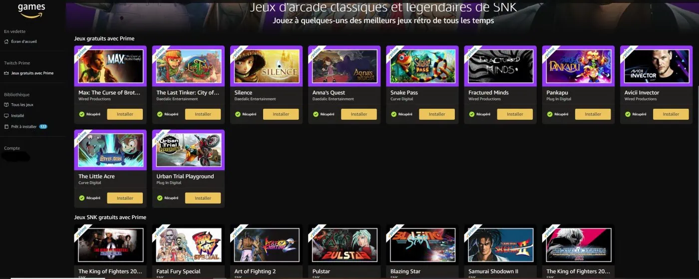 Liste jeux gratuit amazon prime / twitch juin 2020