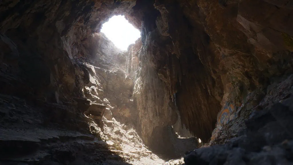 grotte unreal engine 5 sur Playstation 5
