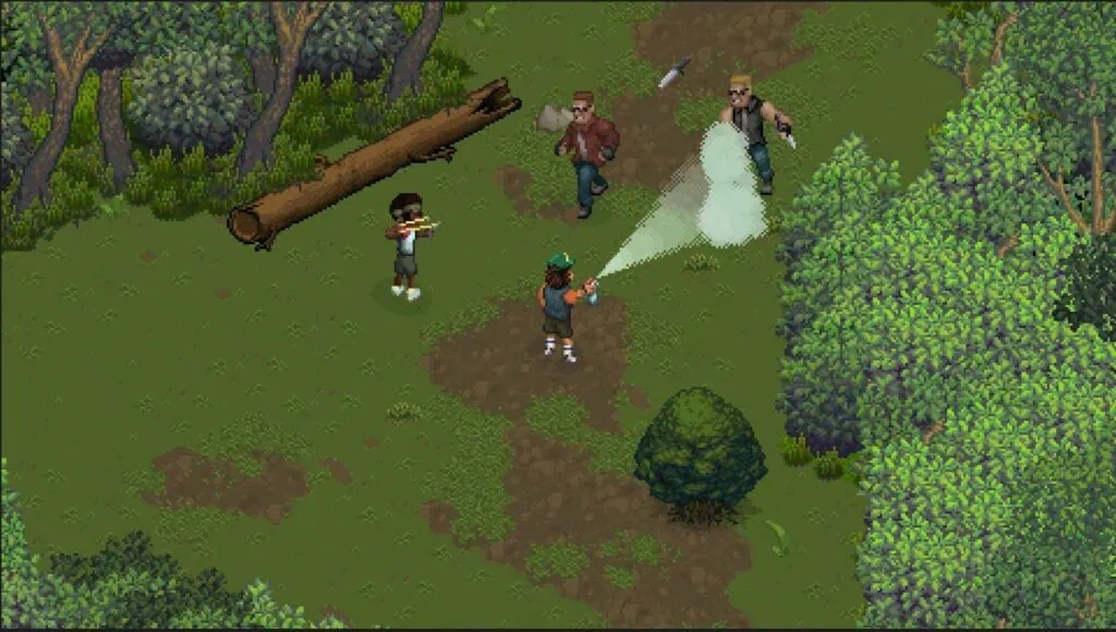 Les personnages de Stranger thinks dans la forêt