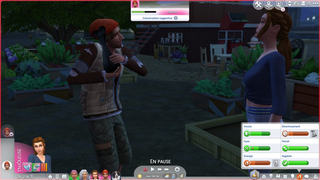 Déclaration d'amour dans Sims 4 écologie