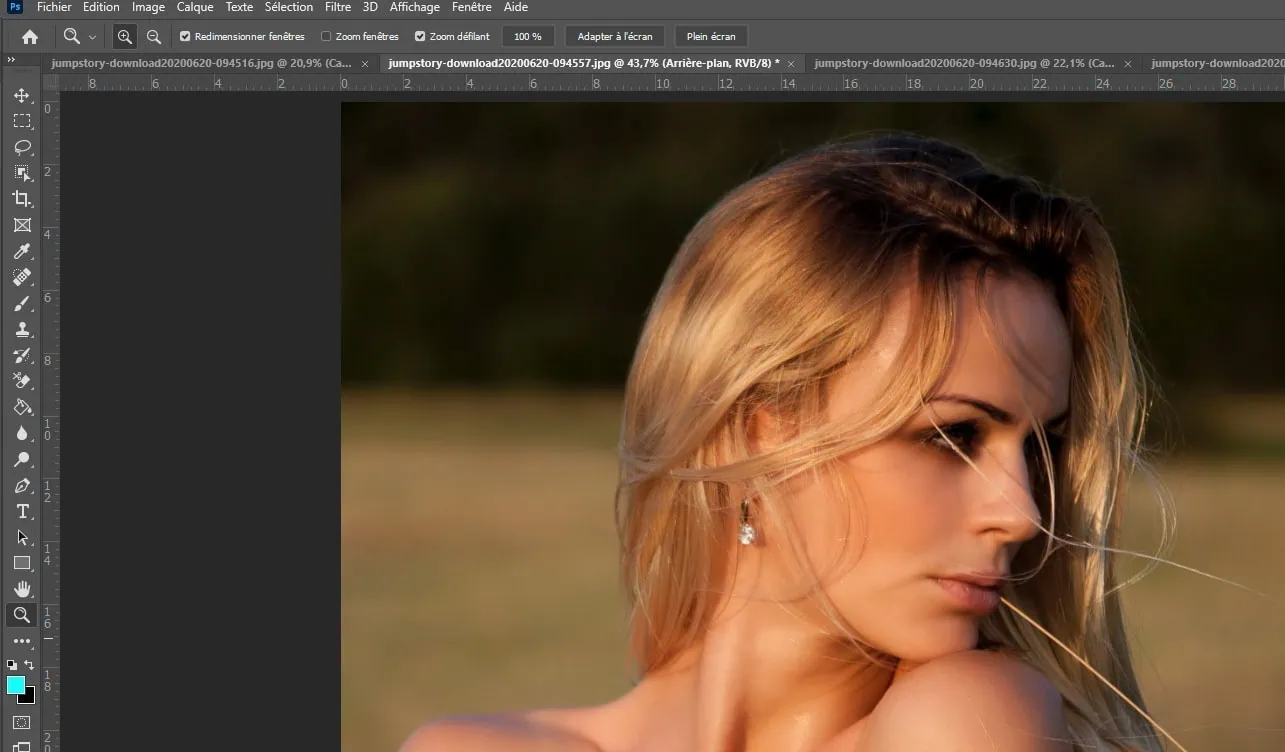 ouvir une photo dans photoshop 