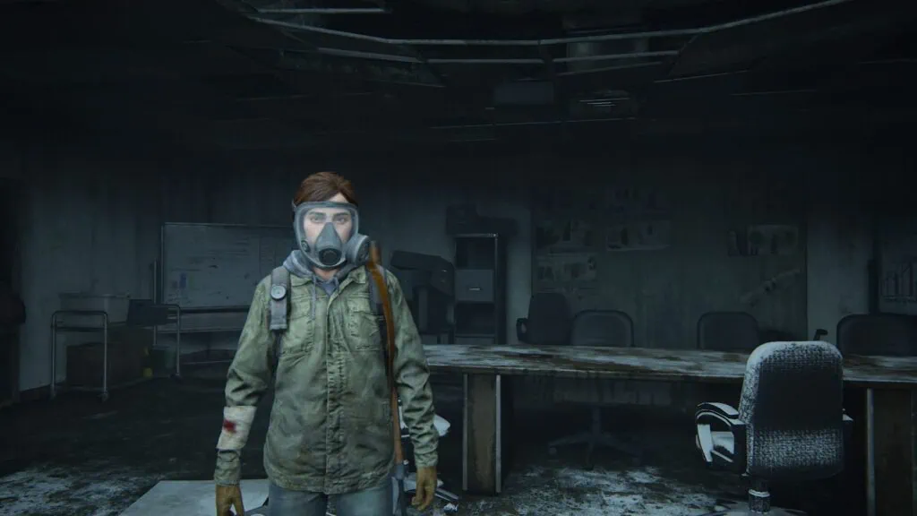 Ellie avec un masque