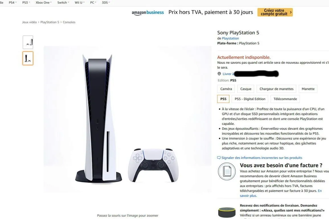 PlayStation 5 (PS5) sur Amazon.fr
